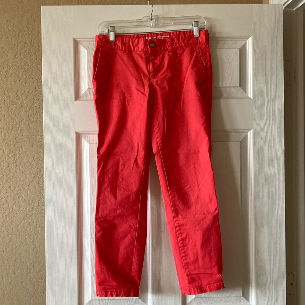 Red GAP Girlfriend Khakis Size 0